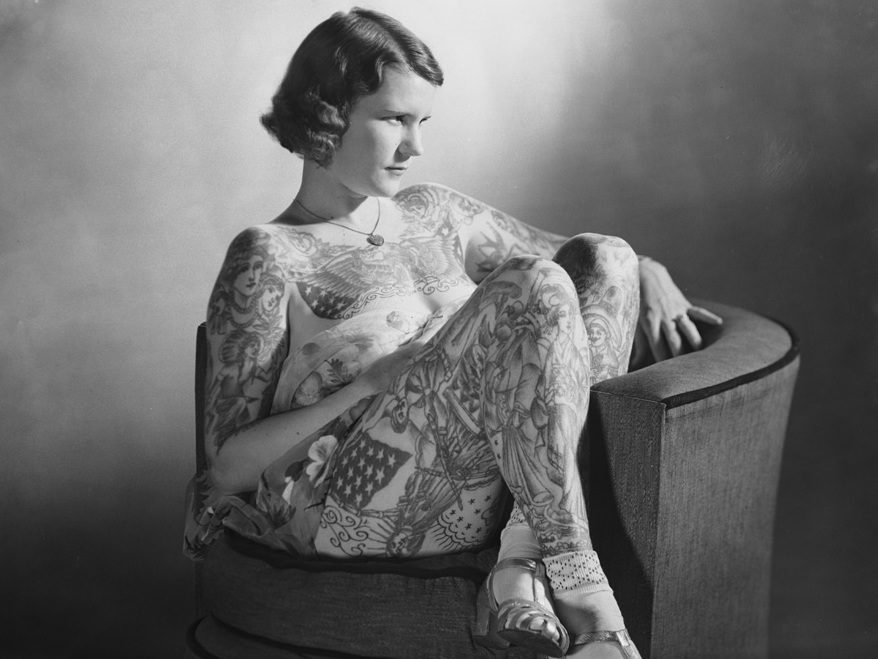 Tattooed lady Betty Broadbent, Pix, 4 April 1938